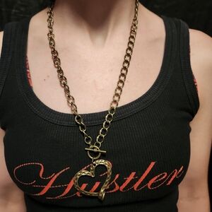 Heart bronze chain